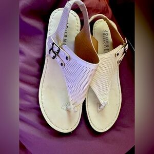 Journee Collection Cream Sandals